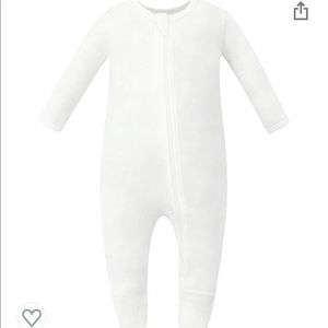 Owlivia Organic Cotton White Footie | 0-3 Months
